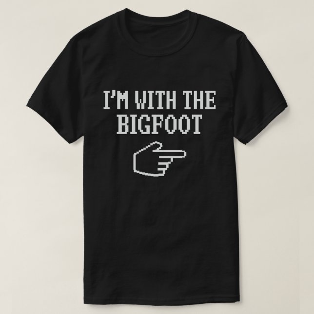 I'm With The Bigfoot Matching Halloween Costume T-Shirt (Design Front)