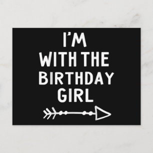 I'm With The Birthday Girl Happy Halloween Postcard