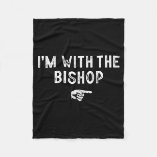 Im With The Bishop Matching Lazy Costume Halloween Fleece Blanket