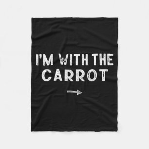 Im With The Carrot Costume Matching Lazy Halloween Fleece Blanket