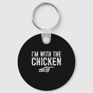 I'm With The Chicken Easy Costume Halloween Couple Key Ring