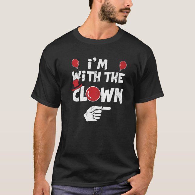 I'm With The Clown Halloween Costumes Matching Cou T-Shirt (Front)