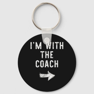 Im with The Coach Funny Halloween Couple Costume Key Ring