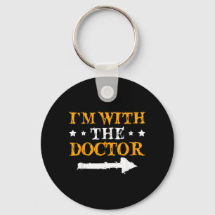 Im With The Doctor Funny Couple Halloween Key Ring