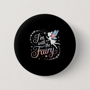 I'm With The Fairy Halloween Costume Dad Mom Group 6 Cm Round Badge