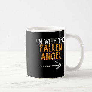 I'm With The Fallen Angel Costume Halloween Couple Coffee Mug