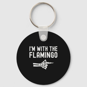 I'm With The Flamingo Matching Couples Halloween F Key Ring
