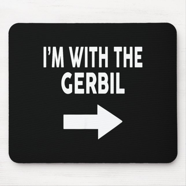 Im with The Gerbil Halloween Gerbil Mouse Pad (Front)