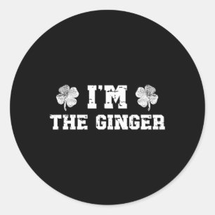 I'm With The Ginger Im The Ginger St Patricks Day Classic Round Sticker