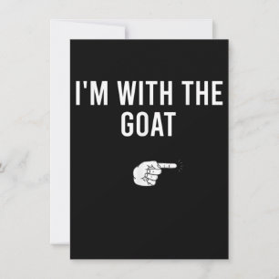 I'm With The Goat Halloween Costume Party Goat Invitation