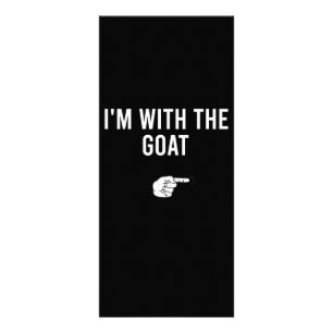 I'm With The Goat Halloween Costume Party Goat Rack Card