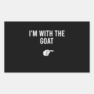 I'm With The Goat Halloween Costume Party Goat Rectangular Sticker