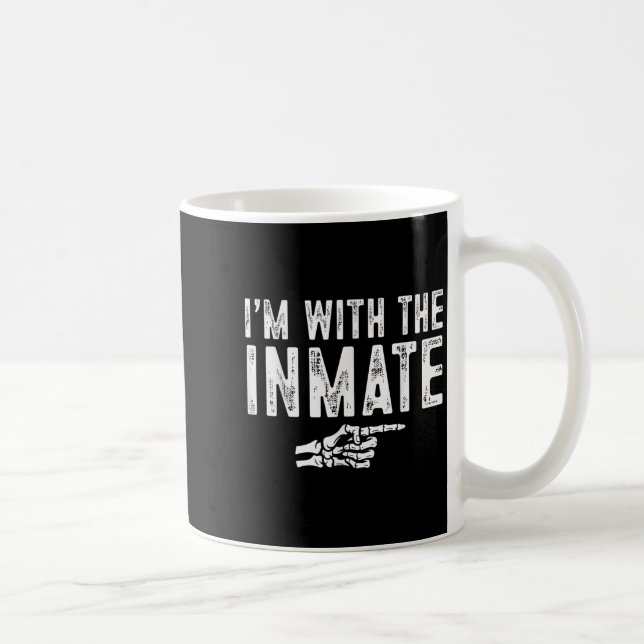 I'm With The Inmate Easy Costume Halloween Couples Coffee Mug (Right)