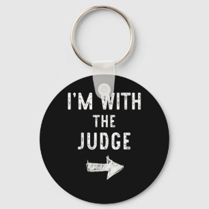 Im with The Judge Funny Halloween Couple Costume Key Ring
