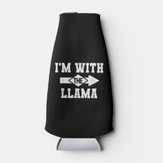 Im With The LLama Costume Halloween Matching Coupl Bottle Cooler