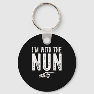 I'm With The Nun Easy Costume Halloween Couples Ma Key Ring