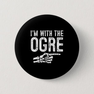 I'm With The Ogre Easy Costume Halloween Couples M 6 Cm Round Badge