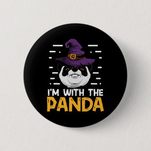 I'm With The Panda Funny Couple Matching Panda Bea 6 Cm Round Badge