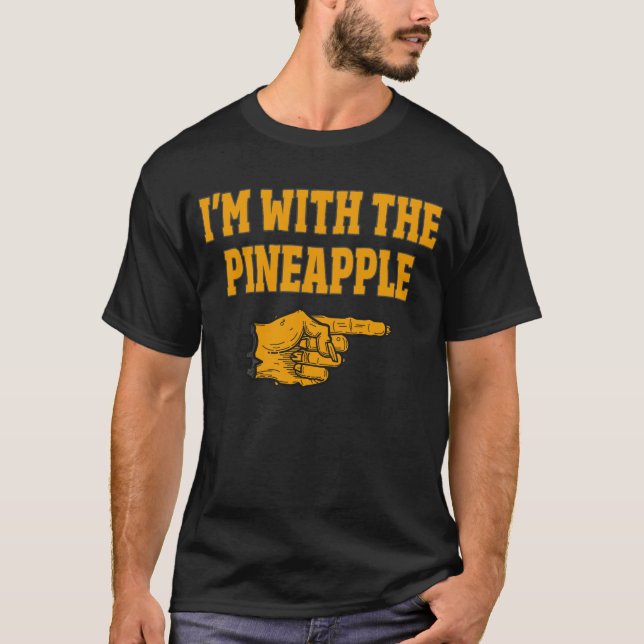 I'm With The Pineapple Funny Couple Halloween T-Shirt (Front)