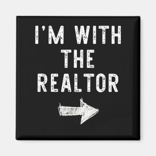 Im with The Realtor Funny Halloween Couple Costume Magnet