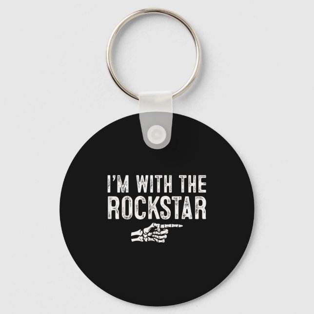 I'm With The Rockstar Easy Costume Halloween Coupl Key Ring (Front)