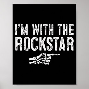 I'm With The Rockstar Easy Costume Halloween Coupl Poster