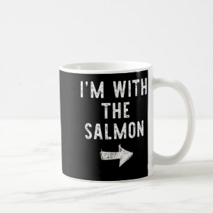 Im with The Salmon Funny Halloween Couple Costume Coffee Mug