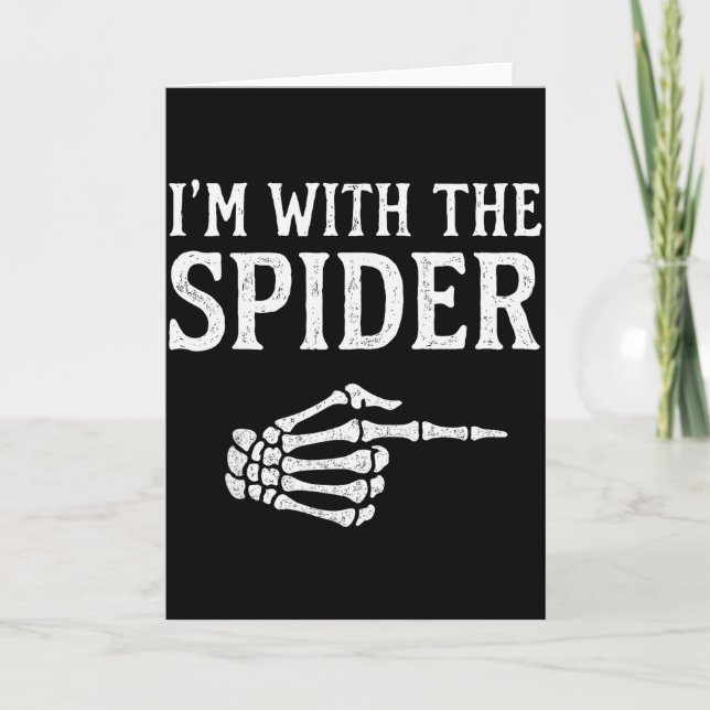 I'm With The Sder Funny Group Halloween Costumes  Card (Front)