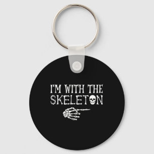 I'm With The Skeleton Halloween Funny Sarcastic La Key Ring