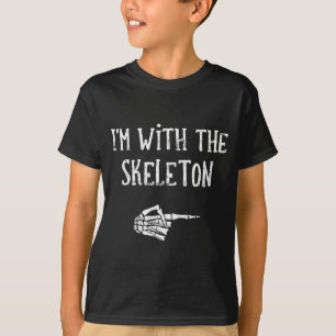 I'm With The Skeleton Matching Couple Costume Hall T-Shirt