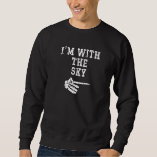 I'm with the Sky Point Matching Couples Halloween Sweatshirt