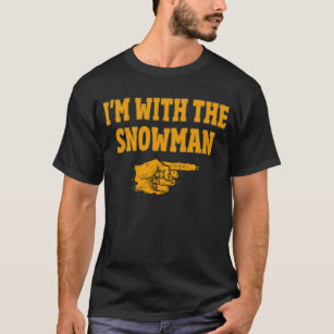 I'm With The Snowman Matching Halloween Costume T-Shirt