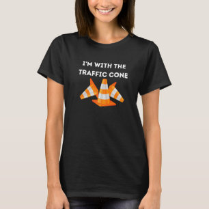 I'm With The Traffic Cone Costume Funny Halloween  T-Shirt