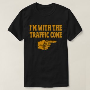 I'm With The traffic Cone Funny Couple Halloween T-Shirt