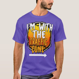 Im With The Traffic Cone Funny Lazy Halloween Cost T-Shirt