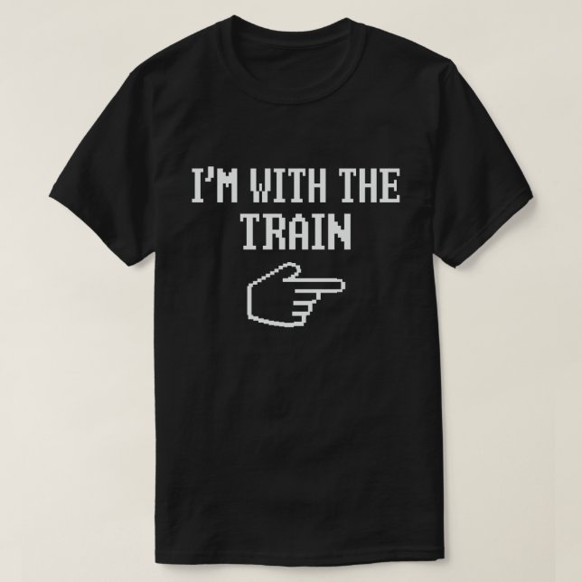 I'm With The Train Matching Halloween Costume T-Shirt (Design Front)