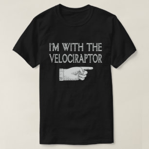 I'm With The Velociraptor Matching Halloween  T-Shirt