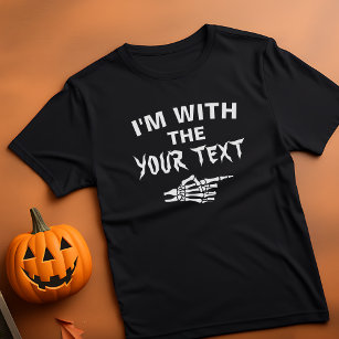 I'm With The Witch Custom Halloween Family Couple  T-Shirt