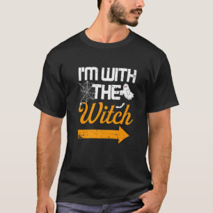 I'm With The Witch  Halloween Couple Costume Men W T-Shirt