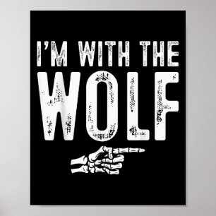 I'm With The Wolf Easy Costume Halloween Couples M Poster