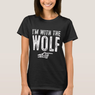 I'm With The Wolf Easy Costume Halloween Couples M T-Shirt