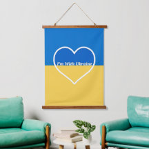 I'm With Ukraine Heart Wall Hanging