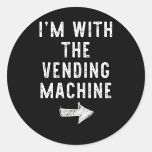 I'm With Vending Machine Costume Halloween Matchin Classic Round Sticker