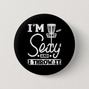 I'm Y And I Throw It Disc Golf 6 Cm Round Badge