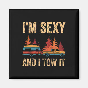 I'm Y And I Tow It Bigfoot Camp Trees Hike Hiking  Magnet