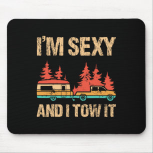 I'm Y And I Tow It Bigfoot Camp Trees Hike Hiking Mouse Pad