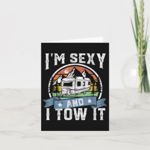 Im Y And I Tow It Funny Camper Rv Camping Trailer  Card