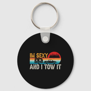 I'm Y And I Tow It Retro Camp Trees Hike Hiking Ca Key Ring
