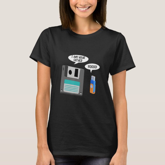 Im Your Father USB Floppy Disc IT Computer Geek Ne T-Shirt (Front)