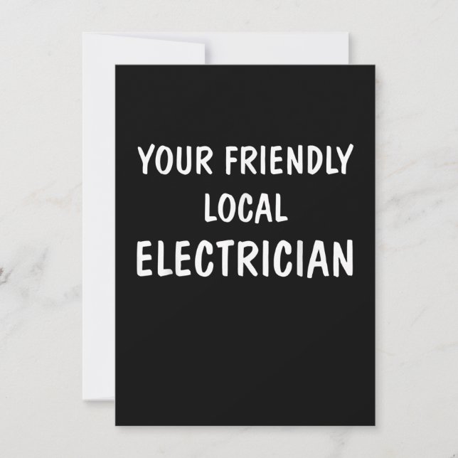I'm Your Friendly Local Electrician Gift Card (Front)